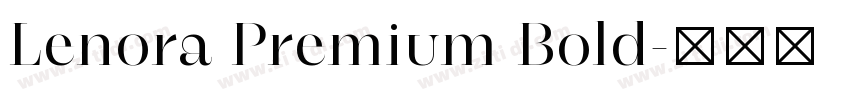 Lenora Premium Bold字体转换